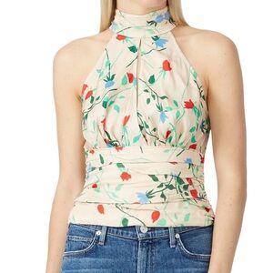 High Neck Floral Top by C/MEO Collective